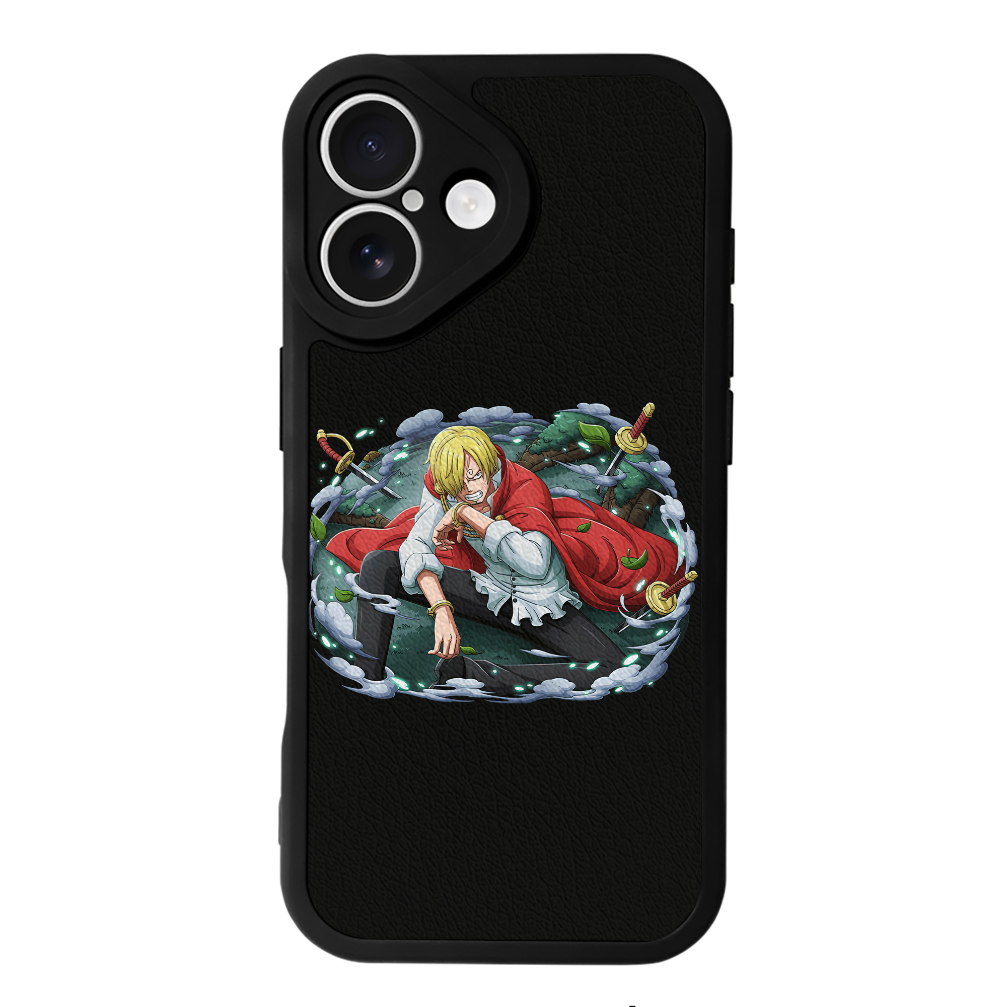 （画像用） ワンピース サンジ ONE PIECE Sanji 【iPhone 16シリーズ対応】シリコンスマホケース（レザー調） 材質：シリコン